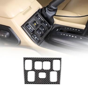 Imagem de TerIourfou Tampa de acabamento do painel de botão de elevação de vidro para porta de carro compatível com Land Rover Discovery 2 1998-2003, painel adesivo de capa de acabamento de botão de elevação de