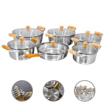 Imagem de Jogo De Panelas Alumínio Fundido Polido E Frigideira 20 Cm