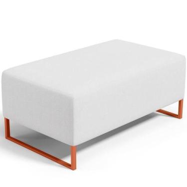 Imagem de Puff Decorativo Cléo 90Cm W01 Corano Branco - LYAM DECOR