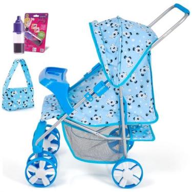 Imagem de Carrinho de Boneca Reborn Roma Xikitinha Milano Alive Oliveira, Azul