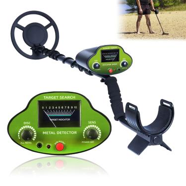 Imagem de Detector de metais para adultos, testador profissional de detectores de ouro de metal, detector à prova d'água de alta precisão de metal Oro Y Plata, bobina subterrânea para detecção de ouro (verde)