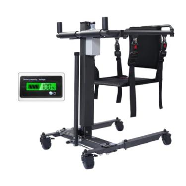 Imagem de Cadeira de Transferência para Pacientes, Elétrica, Altura Ajustável, Portátil, com Função Commode e Chuveiro, para Idosos e Deficientes