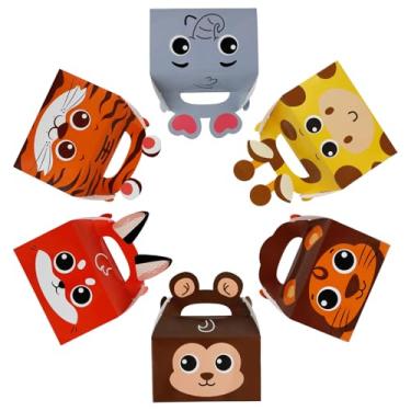 Imagem de 30 caixas de lembrancinhas de festa com alças, caixas de presente de papel dobráveis de 15 cm para aniversário, chá de bebê, casamento, decorações de artigos de festa infantil (estilo orelha de animal