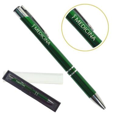 Imagem de Caneta Personalizada Coloridas Cursos Metal Profissional Medicina - Lo