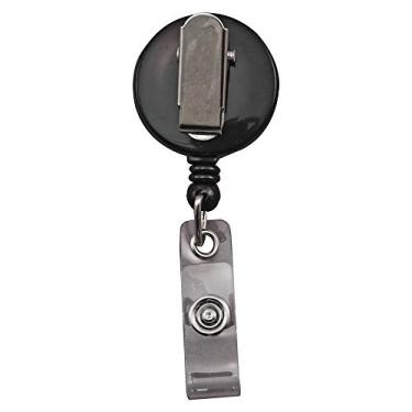 Imagem de Advantus Carretel de crachá de encaixe, preto, pacote com 25 (75666)