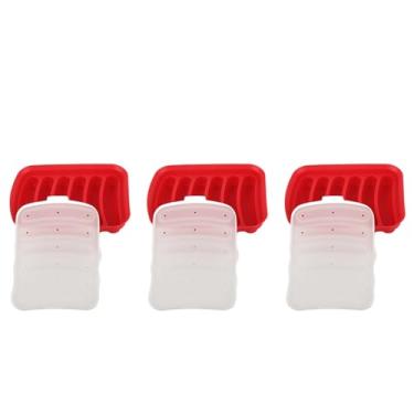 Imagem de Hambúrguer Em Formato de Cachorro-quente, 3 Peças, Salsicha, Cachorro-quente, Silicone, Presunto, Preparação de Suplemento Alimentar, Ferramentas de Cozimento, Salsicha (Vermelho)