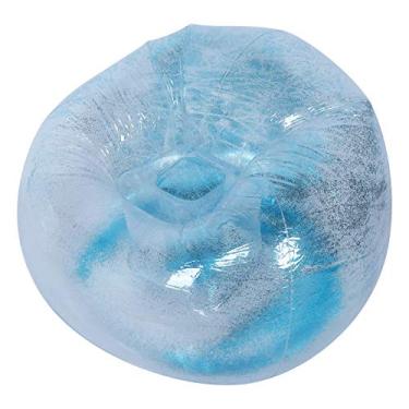 Imagem de ZJchao Cadeira Inflável, Cadeira de sofá Inflável e Transparente de Adulto Com Decoração de Lantejoulas Sopra de Saco de Feijão Ao Ar Livre para Sala de Estar Quarto de Leitura, 41.7x41.7x27.6in