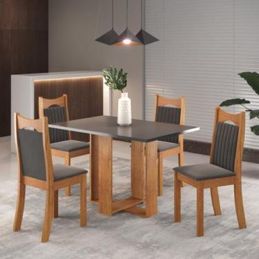 Imagem de Conjunto de Jantar Mesa Retangular Ananda com 4 Cadeiras Dalas - Viero
