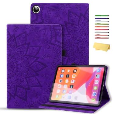 Imagem de UUcovers Capa para tablet Samsung Galaxy Tab A9 Plus/A9+ 27.9 cm 2023 (SM-X210/X216/X218) com suporte de vários ângulos/porta-lápis/bolsos, capa carteira de couro PU em relevo à prova de choque