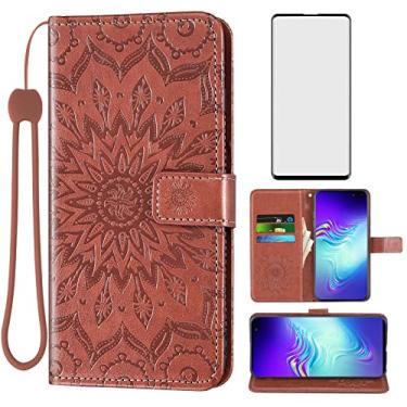 Imagem de Capa de telefone para Samsung Galaxy S10 5G Capa carteira com protetor de tela de vidro temperado e capa flip fina de couro com suporte para cartão acessórios para celular Glaxay S105G Galaxies S 10