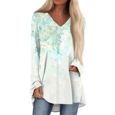 Imagem de Túnica COTECRAM Today 2024 feminina de manga comprida com decote em V 