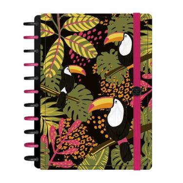 Imagem de Caderno Iscool Disc Inteligente 140 Folhas Tropical Tucano Preto G+