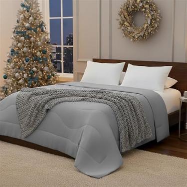 Imagem de Regency Heights Edredom refrescante tamanho queen, cobertor refrescante de verão para suores noturnos, Q-Max>0,4, respirável, macio e leve para todas as estações, lavável na máquina, cinza