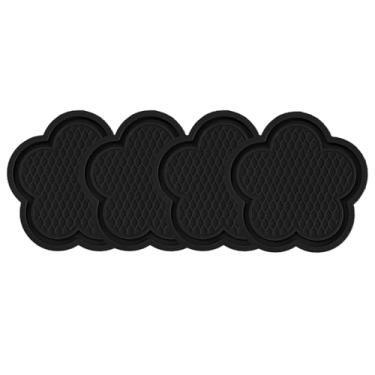 Imagem de Lyxheth Porta-copos de carro com 4 peças, tapete de suporte de copo de carro, à prova d'água, antiderrapante, porta-copos, embutidos em ornamentos, acessórios de decoração automotiva, porta-copos em