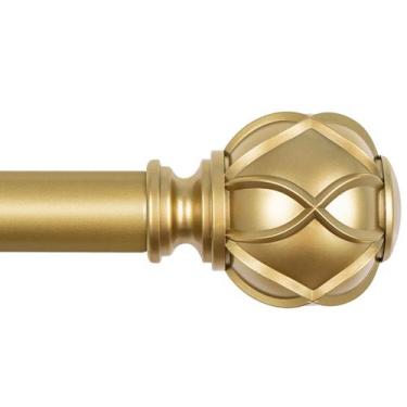 Imagem de Varão de cortina KAMANINA Gold 180-360 cm com acabamentos de textura e