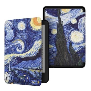 Imagem de Akacy Capa com padrão pintado para Kindle 12 Geração de 17.8 cm (2024, modelos SA568B e SA569P). Capa traseira de borracha TPU de silicone flexível e fina, com cantos reforçados (3)