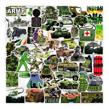 Imagem de Adesivos Camouflage Soldier, 50 unidades, adesivo de vinil impermeável