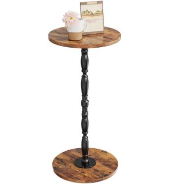 Imagem de Lifenite Mesa lateral redonda, C-LBZ151-Fu (marrom rústico)