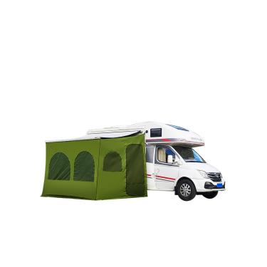Imagem de Tela para toldo para trailers, tenda de trailer, toldo de motorhome para Fiamma e Thule e Dometic. Estrutura de tecido de poliéster, à prova de sol, à prova de vento (verde, 2,5 m)