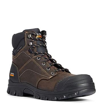 Imagem de ARIAT Bota de trabalho feminina Treadfast 15 cm impermeável com bico de aço, Marrom escuro, 8 XX-Wide