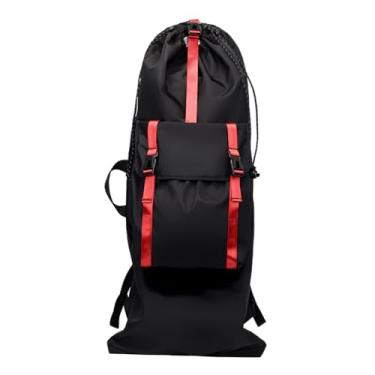 Imagem de simhoa Mochila para skate, bolsa para skate, mochila de viagem para skate, viagens, esportes ao ar livre, adultos, Vermelho