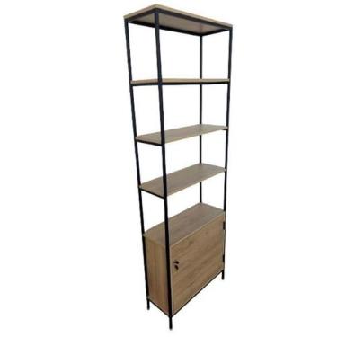 Imagem de Estante Prateleira Com Armário Lojas Livros E Escritórios - Sr Fabrica