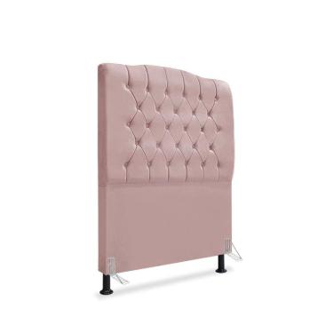 Imagem de Cabeceira De Cama Box Solteiro 90 Cm Dunas - Veludo Rose
