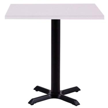 Imagem de Mesa ô Ferro Preto 74 Cm (alt) Base Em X Tampo Mdp Quadrado 80 Cm (larg) X 2,50 Cm (alt) Branco