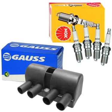 Imagem de Kit Bobina Gauss+Vela NGK Cobalt 1.4 Econoflex 11 a 16 Flex
