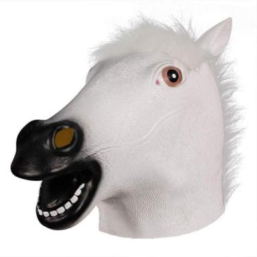 Imagem de Máscara White Horse Latex Full Face Cosplay, adereços - yiweisai