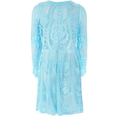 Imagem de Saída de Praia Alma de Praia Kaftan Azul-Feminino