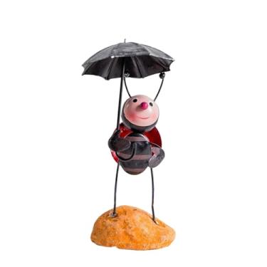 Imagem de Decoração de modelo joaninha no estilo pastoral artesanal para sala estar estudo e janela Escultura ferro feita à mão