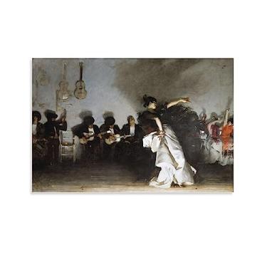 Imagem de Pôster John Singer Sargent El Jaleo Pintura decorativa em tela arte de parede pôsteres de sala de estar pintura de quarto 12 x 18 polegadas (30 x 45 cm)
