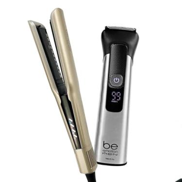 Imagem de POLISHOP Prancha secadora Airliss be emotion (110 Volts) e Aparador de pelos MaxGroom be emotion Men