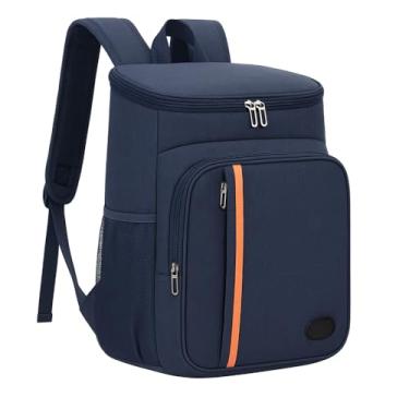 Imagem de Mochila Térmica Cooler Bebidas Viagem Marmita Academia Impermeável Masculina Feminina Impermeável Resistente (Azul)