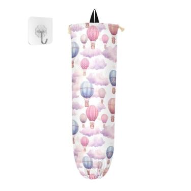 Imagem de Wassud Balões de aquarela 1 pacote de suporte de saco de plástico, suporte de parede para sacola de mercearia, armazenamento de cozinha para decoração de despensa de cozinha em casa