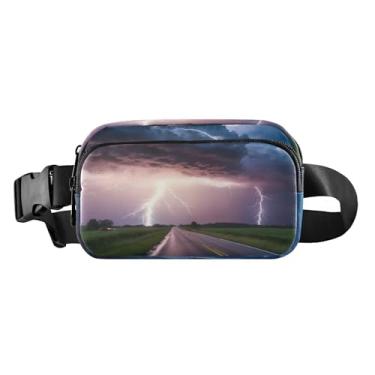 Imagem de CEBUGI Pochetes de caminhada para homens e mulheres, pochete preta resistente à água com cinto ajustável para treino, viagem, corrida