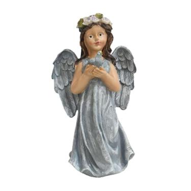 Imagem de Bothyi Estátua de Anjo para Mesa, 28 Cm, Coleção com Estatueta de Anjo em Resina para Quarto, Hotel Ou Como Presente de Homenagem.