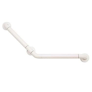 Imagem de uhyOHF Barra de apoio para banheiro, alça de segurança de chuveiro antiderrapante SUS 304 aço inoxidável para idosos e crianças, branca, 40 x 40 cm (branco - 40 x 40 cm