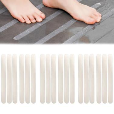 Imagem de 6/18 PCS Tiras Antiderrapantes Adesivos de Chuveiro Transparentes Tiras de Segurança de Banheiro Tiras Antiderrapantes para Banheiras Chuveiros Escadas Pisos (18 Peças)
