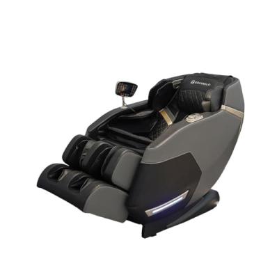 Imagem de Poltrona de Massagem Elétrica 3D Marvin Controle de Voz Gravidade Zero com Airbags Brindes Massageador e Óculos Bluetooth PU Preto G94 - Gran Belo