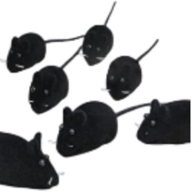 Imagem de Ratinho Sonoro Para Gatos, Brinquedo com Som Realista, Vinil, 50 Unidades, 3x6cm, Sem Pilhas