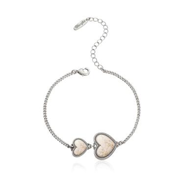 Imagem de Montana West Pulseira feminina Wrangler com pingente de coração ajustável, ouro 14 quilates, turquesa, joias modernas, one size, Aço inoxidável