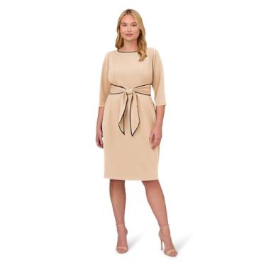 Imagem de Adrianna Papell Vestido Crepe TIE com ponta alabastro/preto, Brooke B., 56