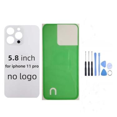 Imagem de STYCES Substituição de vidro da tampa traseira traseira para iPhone 11pro de 5,8 polegadas e para iPhone 11promax 6,5 polegadas (sem logotipo), com kit de ferramentas de reparo, adesivo pré-instalado