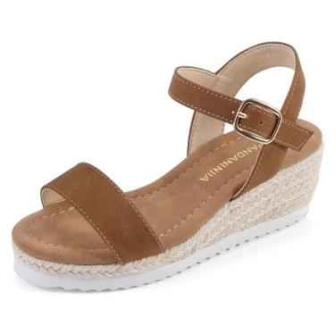 Imagem de PANDANINJIA Sandálias De Cunha Para Meninas, Plataforma, Alpargatas, Para Crianças Pequenas, Salto Preto, Bico Aberto, Sapatos Sociais De Verão, Tamanho 3