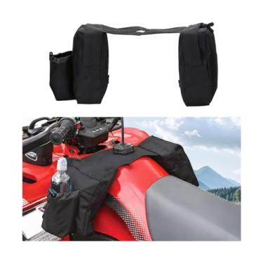 Imagem de FALVFUN Bolsa regata para quadriciclo, bolsa térmica resistente à água com bolso para garrafa de água, acessórios para veículos todo-o-terreno, universal para snowmobile UTV Motocross (preto)