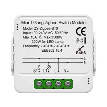 Imagem de Módulo De Interruptor Inteligente 1/2/3 Gang ZigBee Tuya Compatível Co