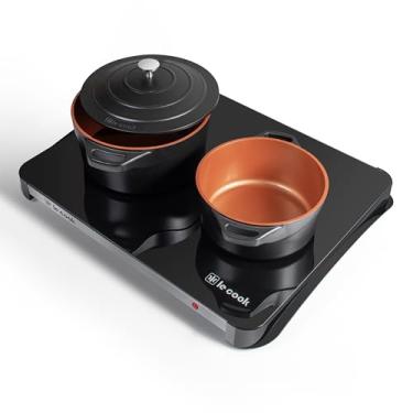 Imagem de LE COOK Mesa Térmica Elétrica Pista Quente de Vidro com LED 127V, Aço Inox Premium, Design Moderno, Aquecimento até 130°C, 500W, Ideal para Buffets, Eventos e Cozinhas Gourmet