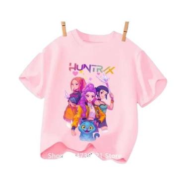 Imagem de Camiseta De Manga Curta Para Meninas Kpop Demon Hunter HuntrX Com Esta